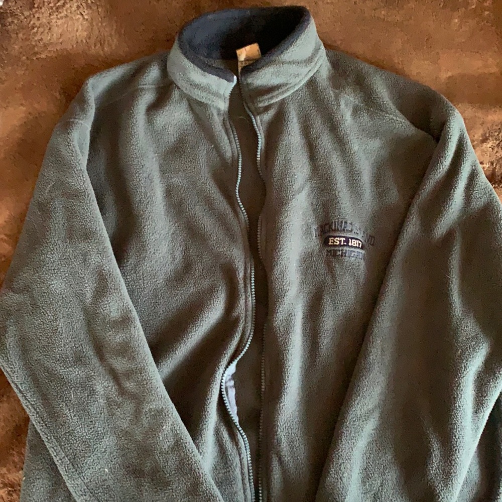mackinac island zip up jacket